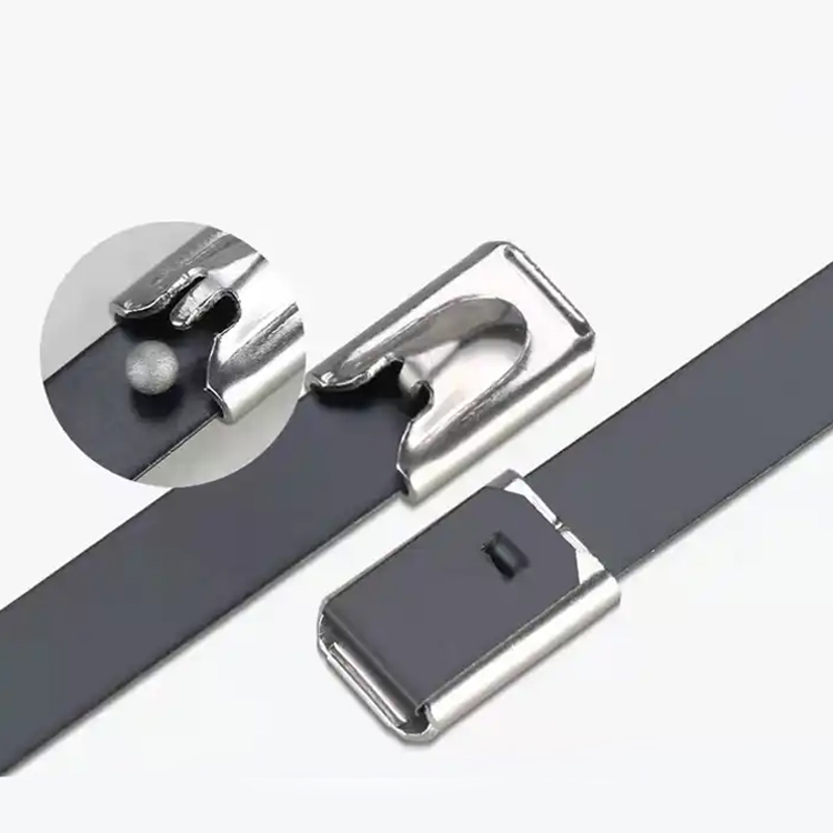 Ball Lock Polyester Coated Cable Tie