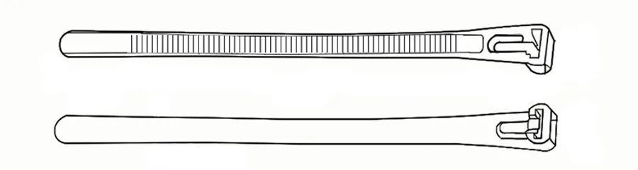 Releasable Nylon Cable Tie - Technical Drawing